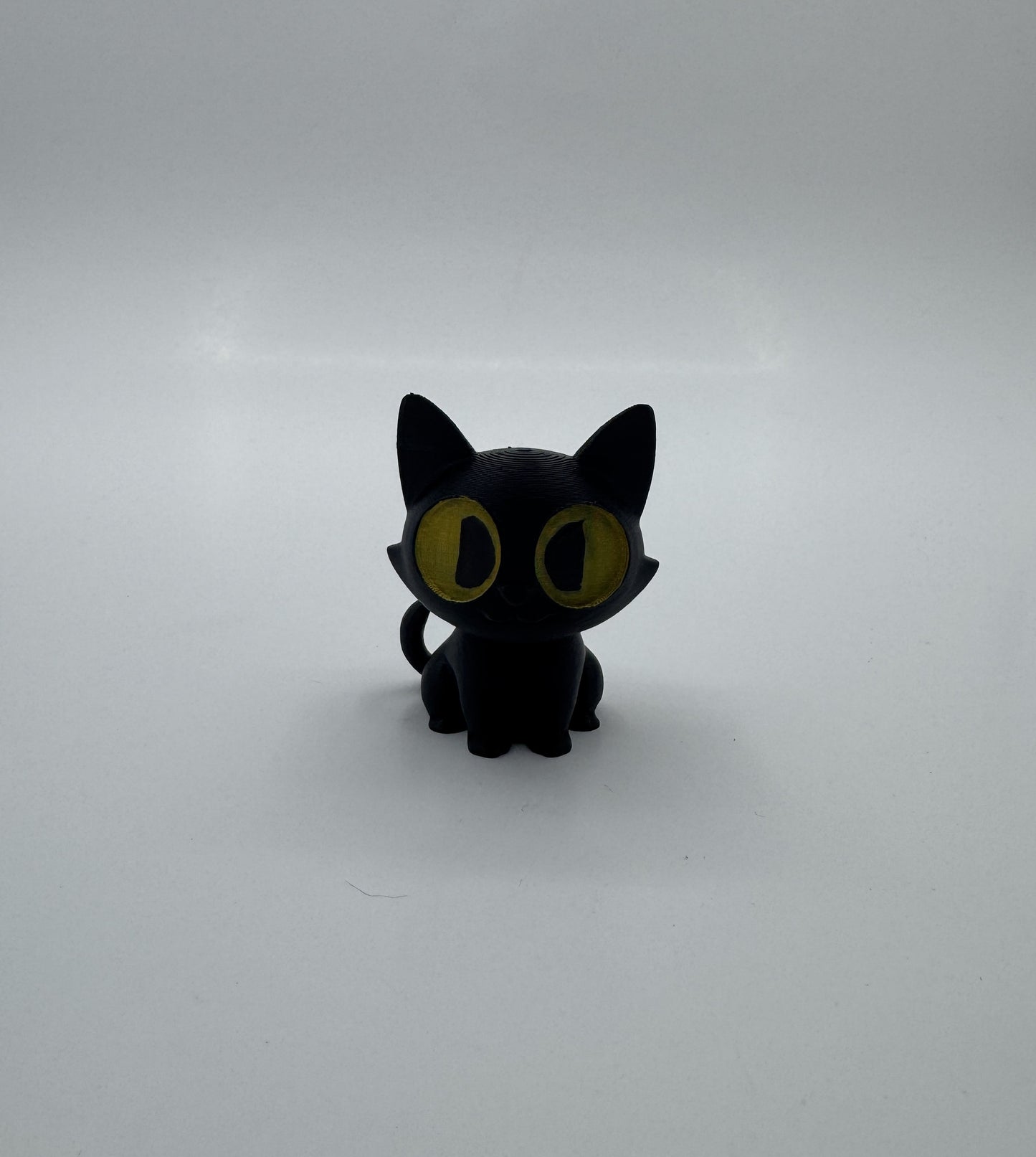 Halloween Black Cat with Painted Eyes