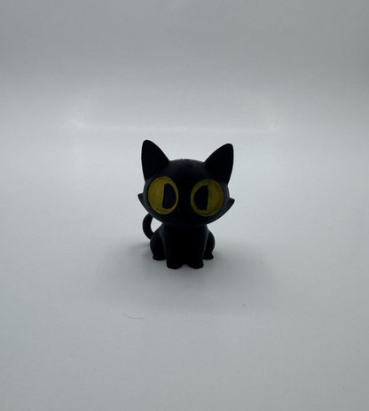 Halloween Black Cat with Painted Eyes