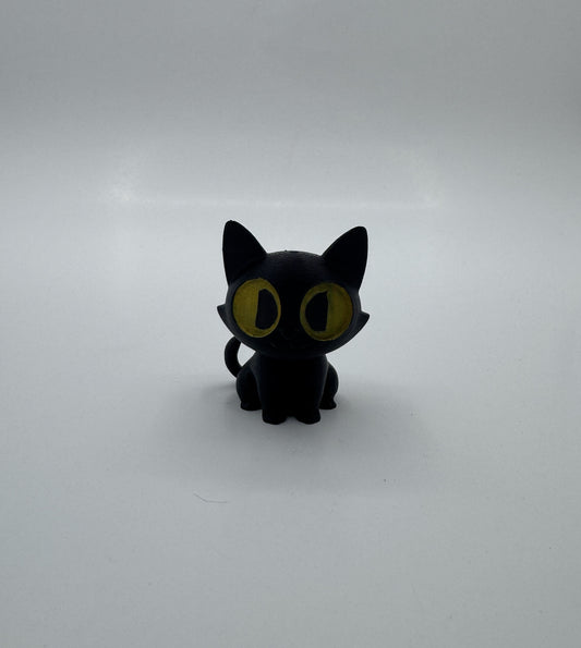 Halloween Black Cat with Painted Eyes