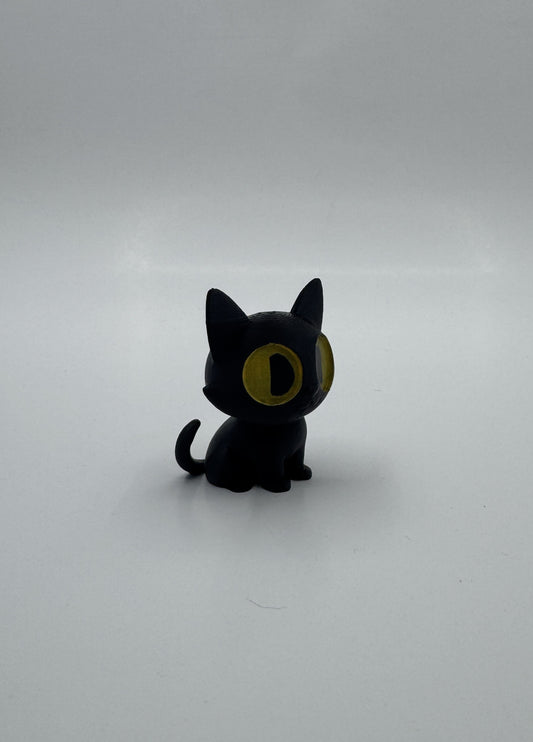 Halloween Black Cat with Painted Eyes