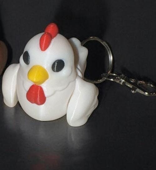 Adorable Chicken Keychain