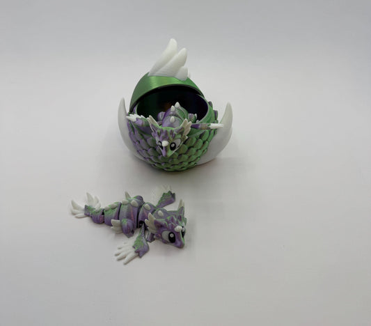 Unicorn Dragon Hatchling with Individual Egg