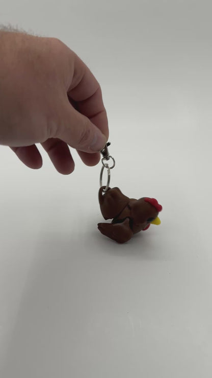 Adorable Chicken Keychain